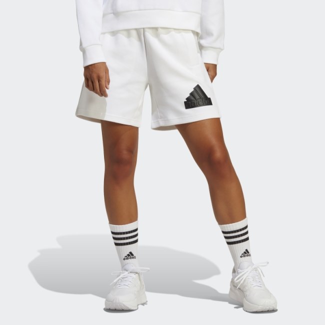 Hot Adidas Future Icons Badge of Sport Shorts White