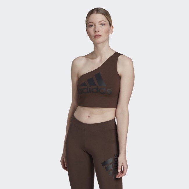 Stylish Adidas Future Icons Badge of Sport Tank Top Brown