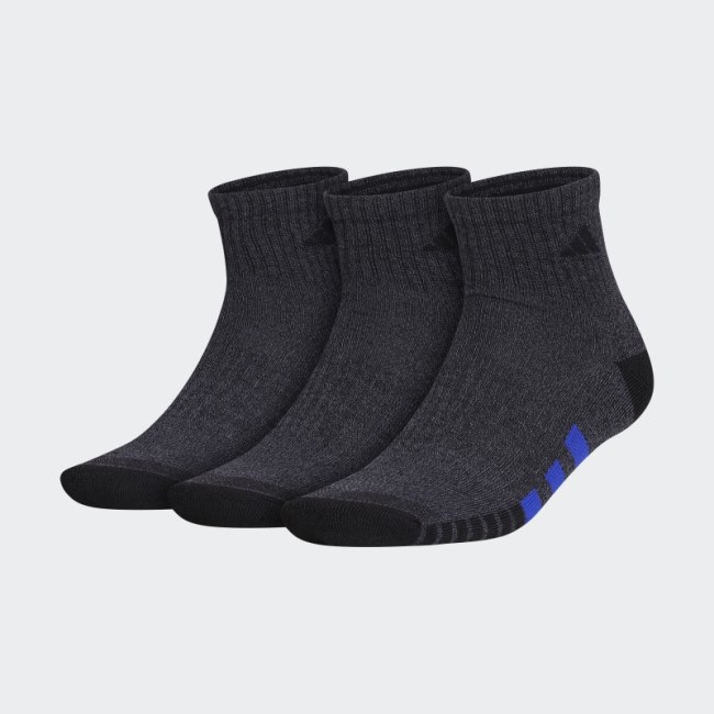 Black Cushioned Color Quarter Socks 3 Pairs Adidas