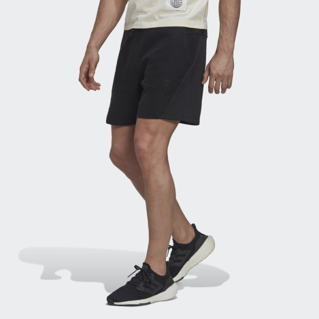 Black Adidas Reversed French Terry Shorts (Gender Neutral)
