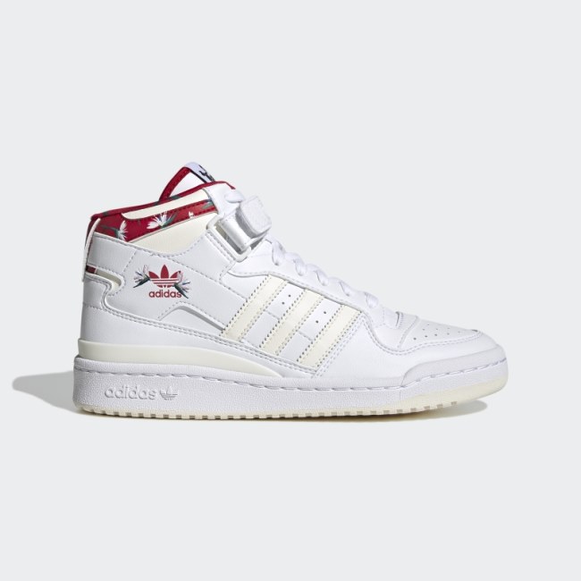 White Adidas Forum Mid Thebe Magugu Shoes