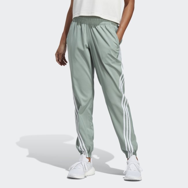 Silver Green Adidas TRAINICONS 3-Stripes Woven Pants