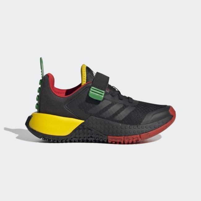 Black Hot Adidas DNA x LEGO Elastic Lace and Top Strap Shoes