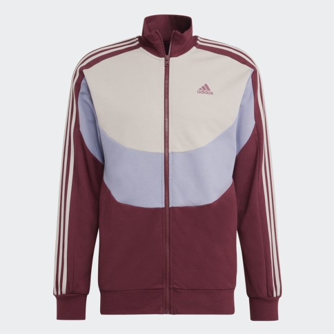 Colorblock Track Suit Red Adidas
