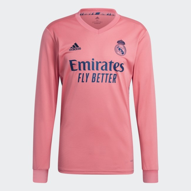 Real Madrid 20/21 Long Sleeve Away Jersey Spring Pink Adidas