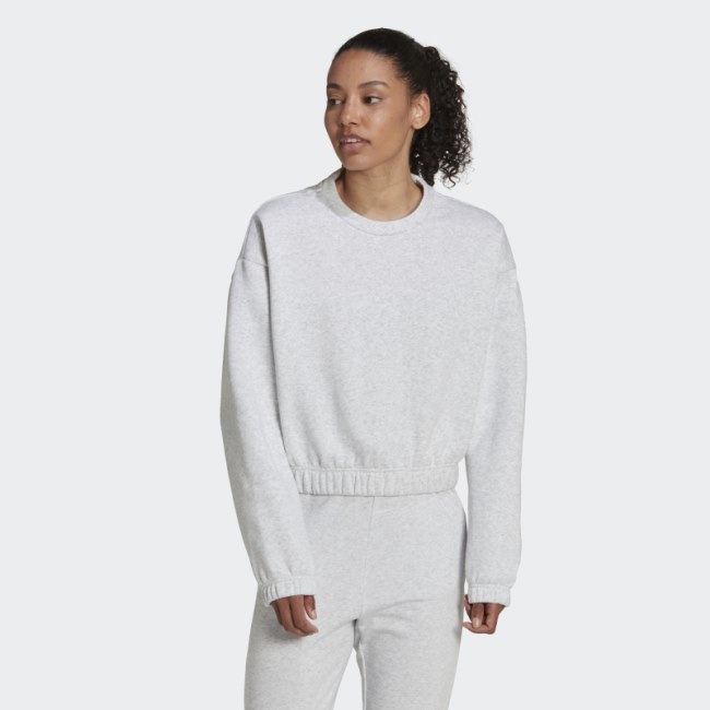 Light Grey Heather Studio Lounge Loose Fit Sweatshirt Adidas