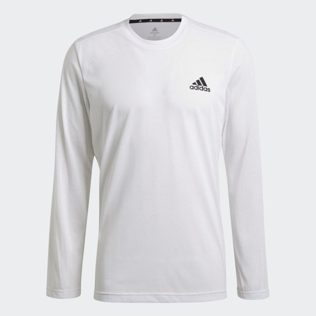 AEROREADY Designed 2 Move Feelready Sport Long Sleeve Tee Adidas White