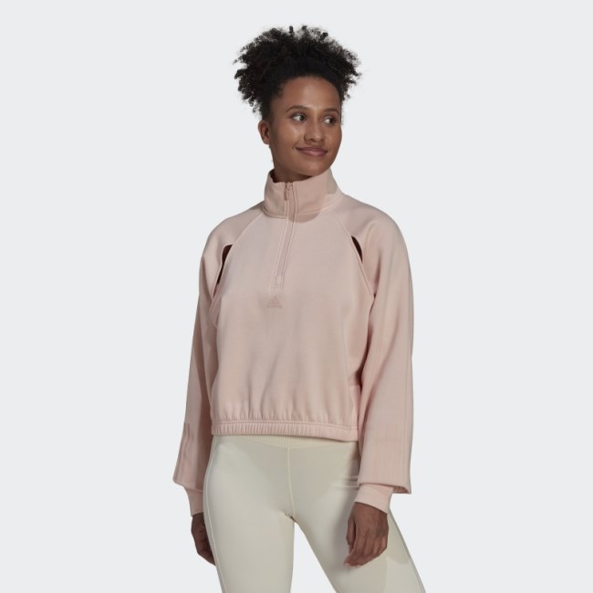 Adidas Hyperglam Fleece Sweatshirt Vapour Pink