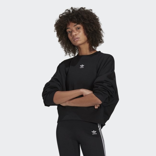 Adidas Black Adicolor Essentials Fleece Sweatshirt