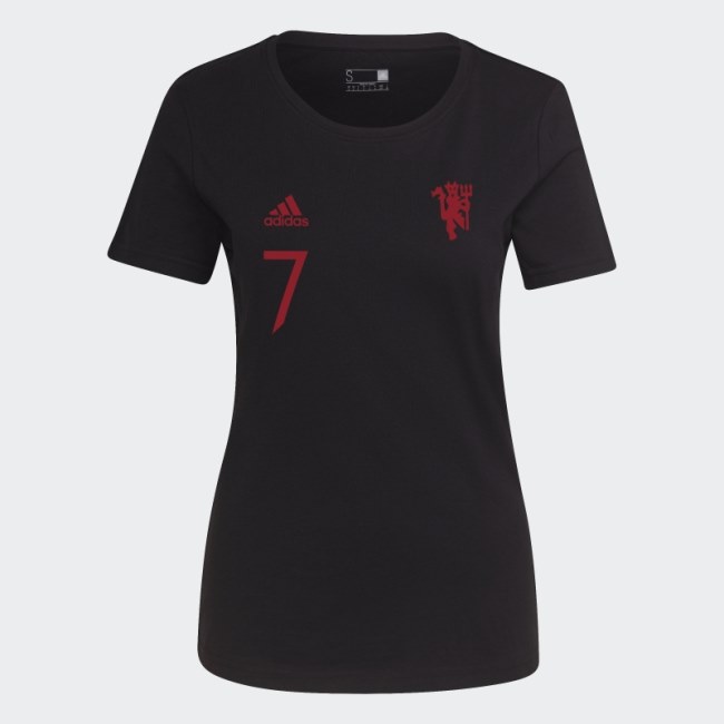 Adidas Black Manchester United Graphic T-Shirt