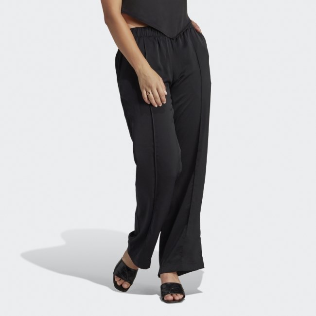 Black Adidas Premium Essentials Satin Trousers