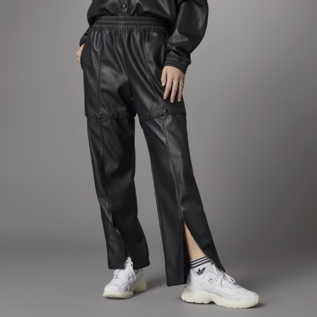Black Always Original Faux Leather Track Pants Adidas