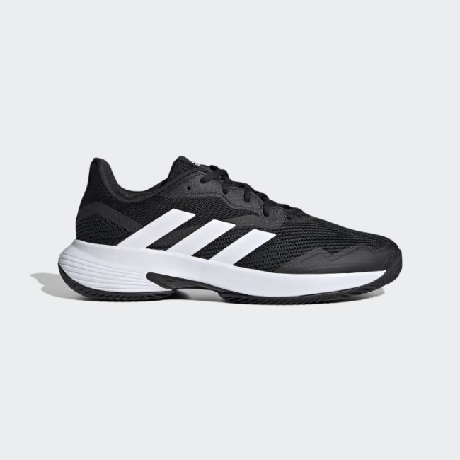 Black Adidas CourtJam Control Clay Tennis Shoes