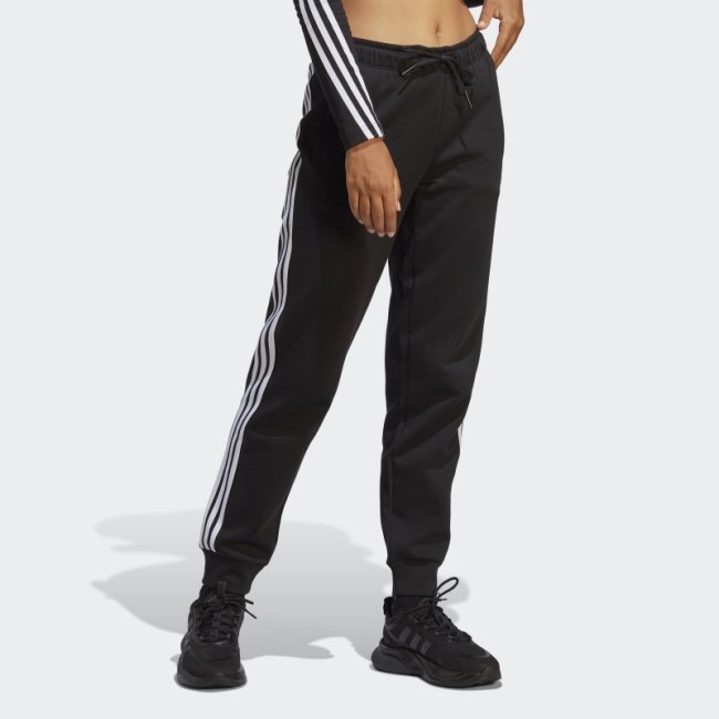 Black Adidas Future Icons 3-Stripes Regular Tracksuit Bottoms