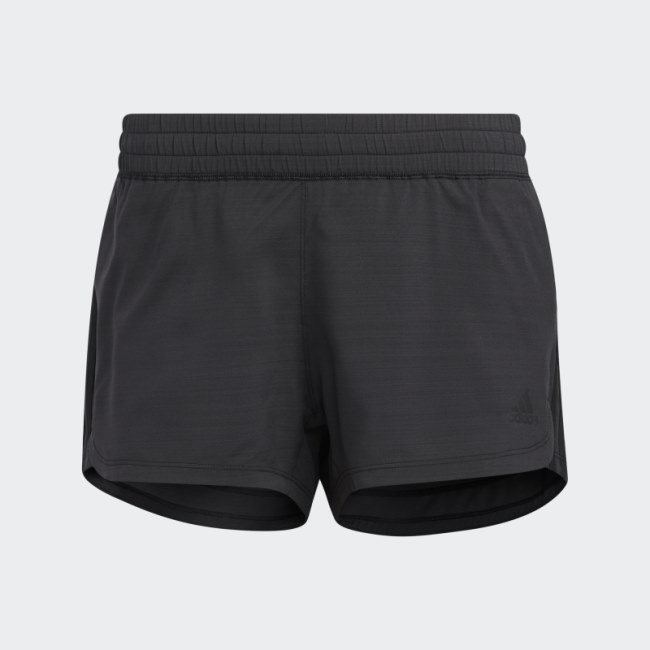 Adidas Pacer 3-Stripes Woven Heather Shorts Black