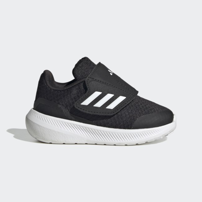 Black Adidas RunFalcon 3.0 Hook-and-Loop Shoes
