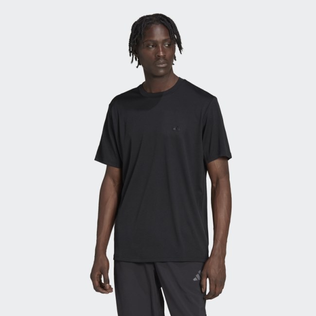 Adidas Black Train Essentials Made to be Remade Training Tee
