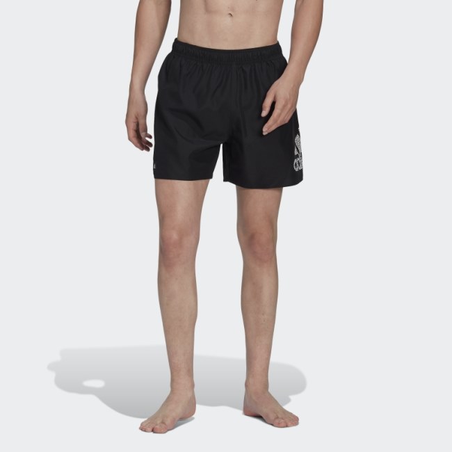Adidas Black CLX Short Length Swim Shorts