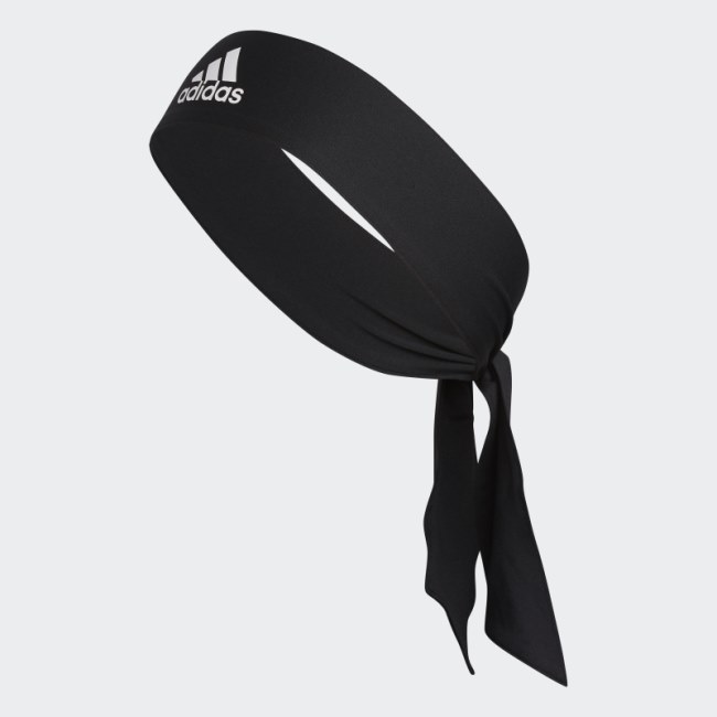 Alphaskin Tie Headband Adidas Black