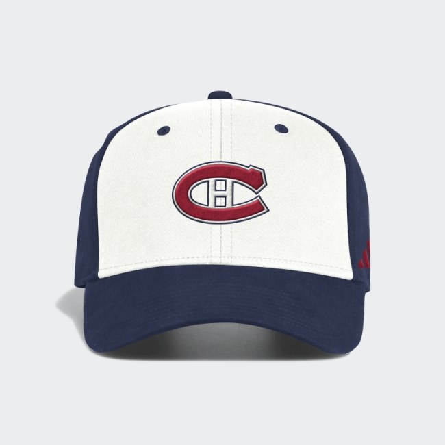 Canadiens Slouch Stretch Hat White Adidas