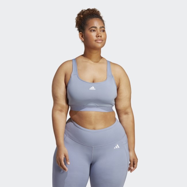 Silver Violet Adidas TLRD Move Training High-Support Bra (Plus Size)