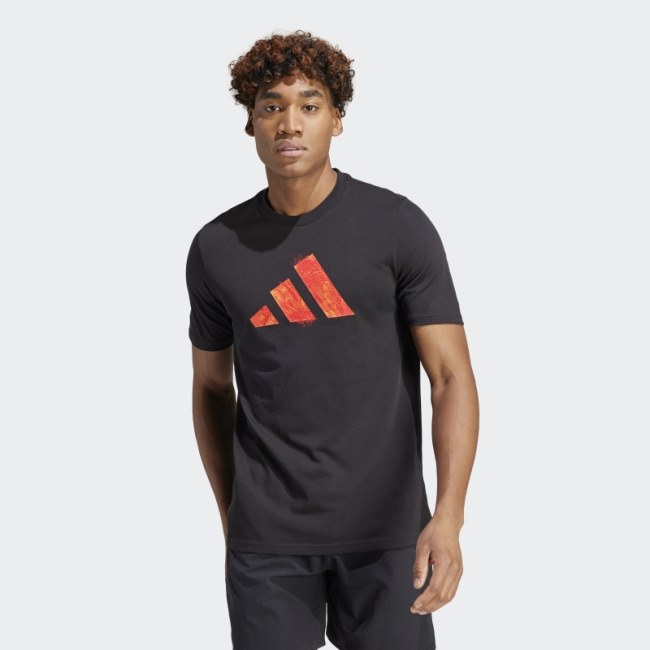 Adidas Black AEROREADY Tennis Roland Garros Graphic T-Shirt
