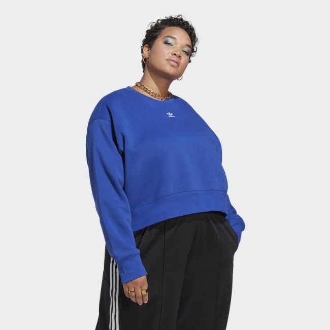 Adicolor Essentials Crew Sweatshirt (Plus Size) Blue Adidas