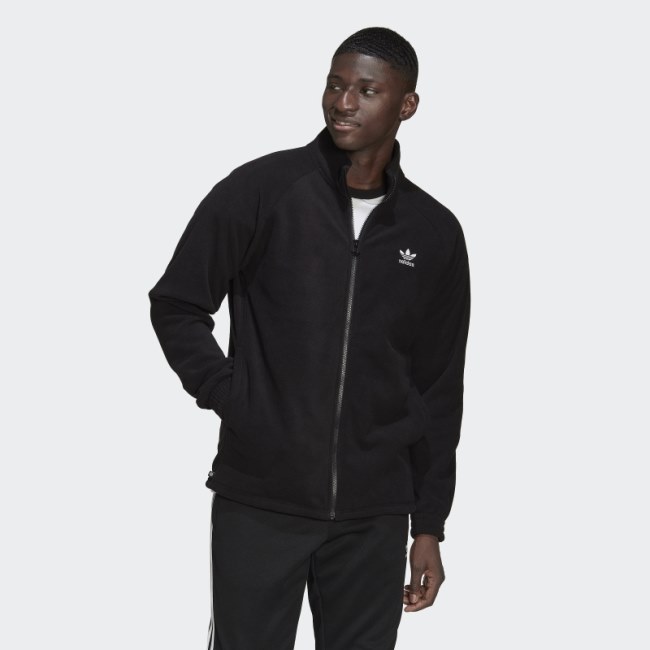 Black Adicolor Classics Trefoil Teddy Fleece Jacket Adidas