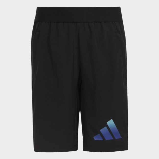 Black Adidas Train Icons AEROREADY Logo Woven Shorts