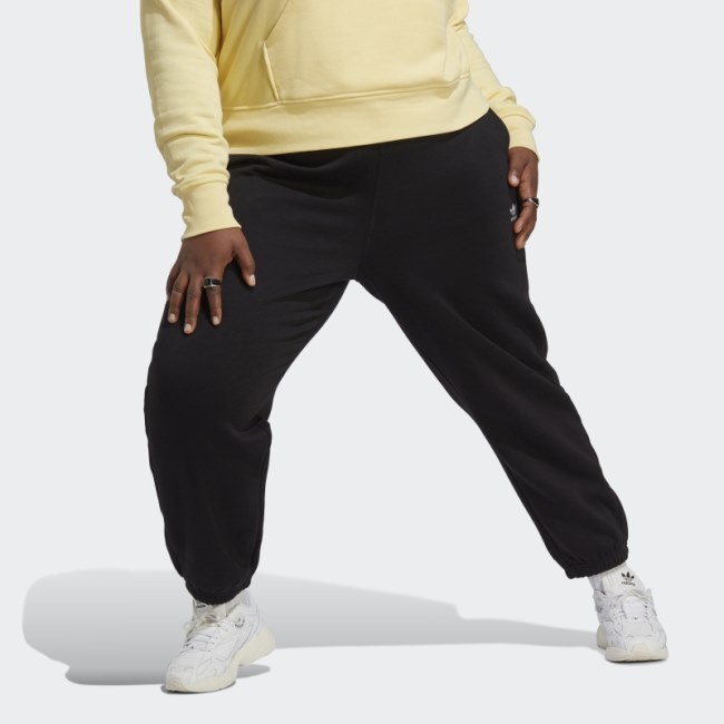 Black Adidas Essentials Fleece Joggers (Plus Size)