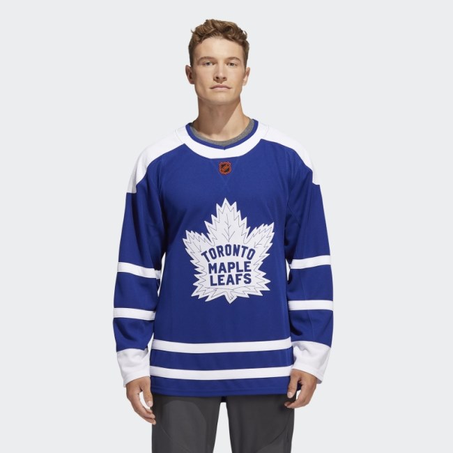 Royal 08 Ccm-Sld Adidas Maple Leafs Authentic Reverse Retro Wordmark Jersey