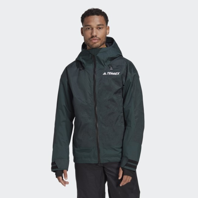 Terrex 2-Layer Insulated Snow Graphic Jacket Green Adidas