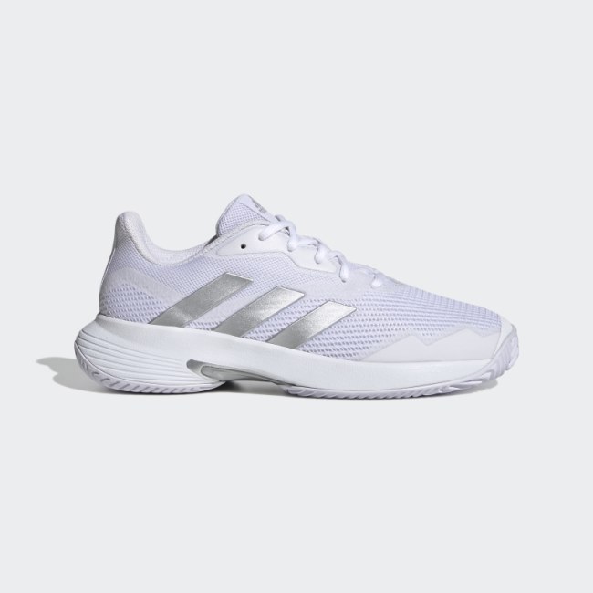 Adidas Courtjam Control Tennis Shoes Silver Hot