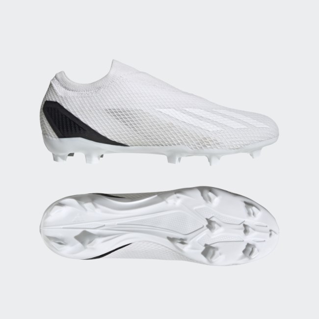 X Speedportal.3 Laceless Firm Ground Soccer Cleats White Adidas