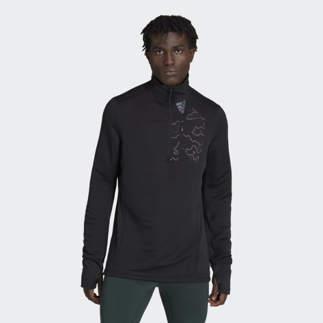 X-City 1/4 Zip COLD.RDY Sweatshirt Black Adidas