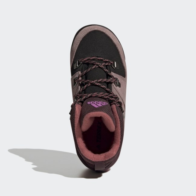 Maroon Adidas TERREX Climawarm Snowpitch Winter Shoes