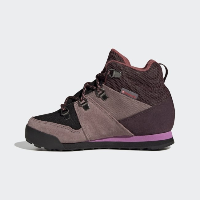 Maroon Adidas TERREX Climawarm Snowpitch Winter Shoes