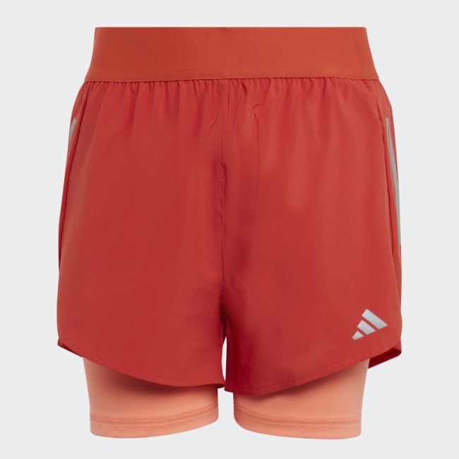 Adidas Red Two-In-One AEROREADY Woven Shorts