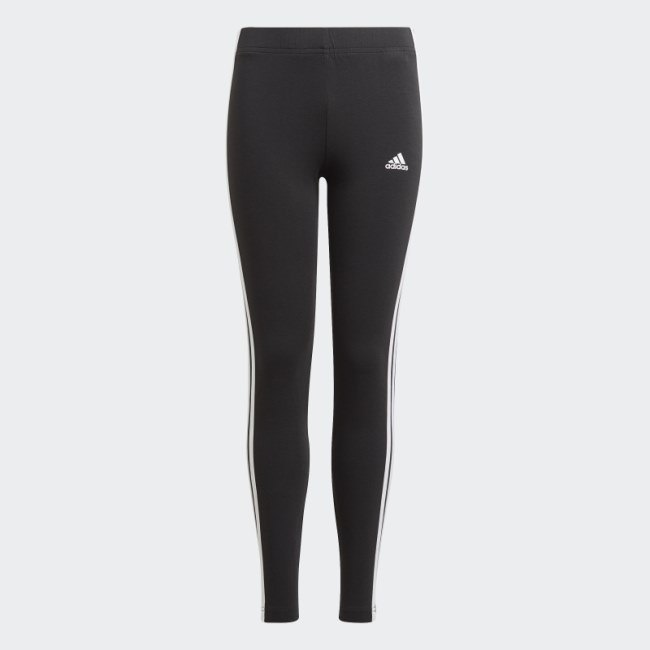 Adidas Essentials 3-Stripes Leggings Hot Black