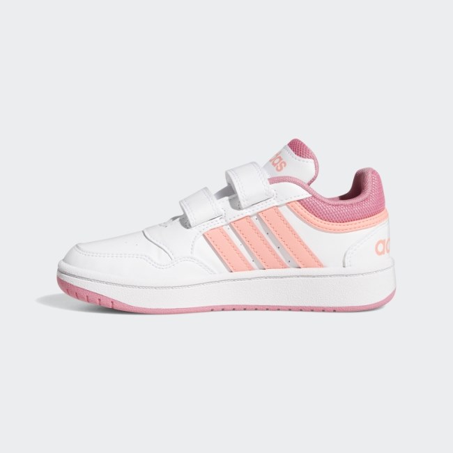 Adidas Hoops Lifestyle Basketball Hook-and-Loop Shoes White