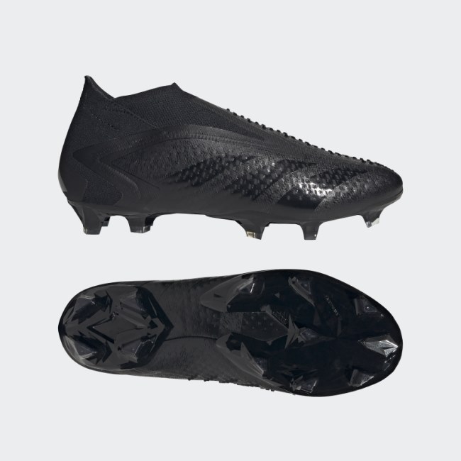 Black Adidas Predator Accuracy+ Firm Ground Boots
