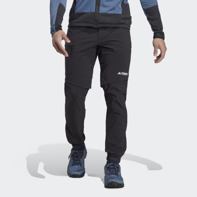 Black Terrex Utilitas Hiking Zip-Off Tracksuit Bottoms Adidas