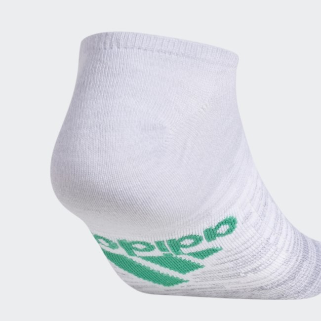 Adidas White Superlite Badge of Sport No-Show Socks 6 Pairs