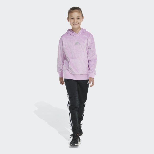 Adidas Cozy Fleece Pullover Hoodie Lilac