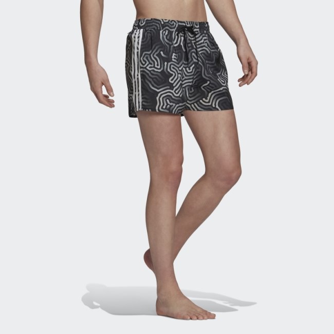Very Short Length Color Maze CLX Swim Shorts Black Adidas