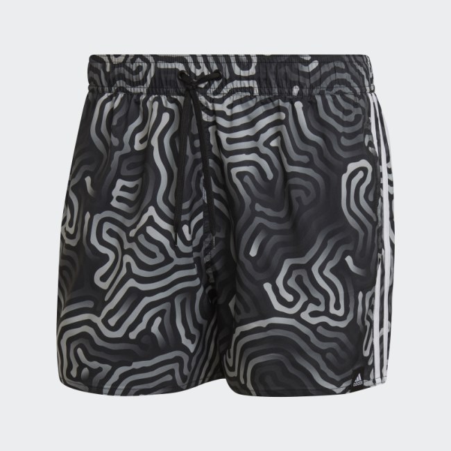 Very Short Length Color Maze CLX Swim Shorts Black Adidas