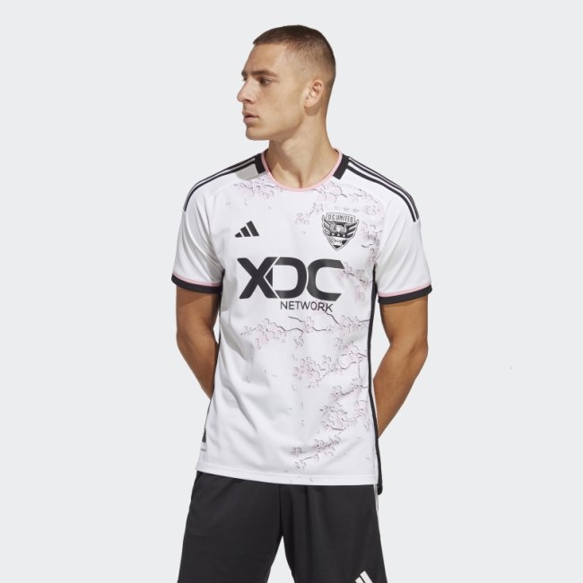 White D.C. United 23/24 Away Authentic Jersey Adidas
