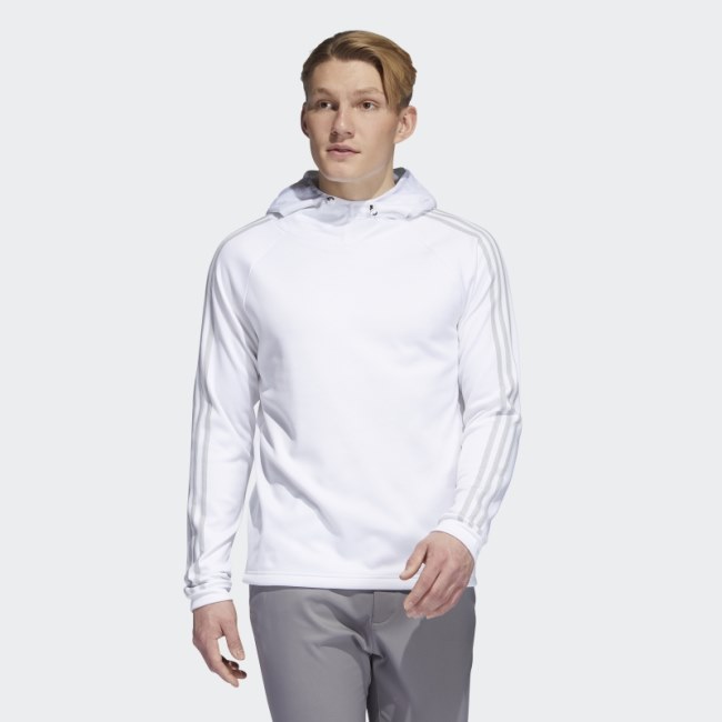 Adidas White 3-Stripes COLD.RDY Hoodie