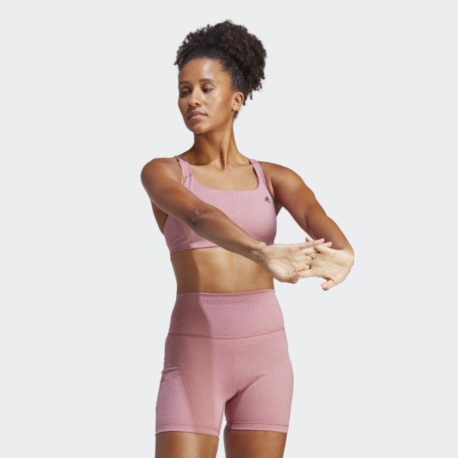Pink Mel Adidas CoreFlow Medium-Support Bra