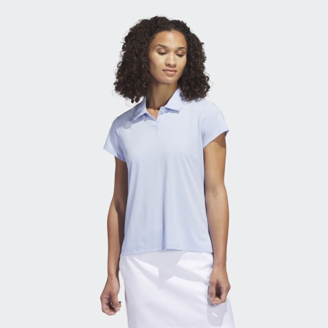 Blue Dawn Mel Adidas Go-To Heathered Polo Shirt
